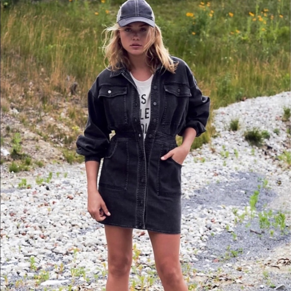 Free People Bo Denim Mini Dress